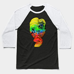 Bali mask cut out Baseball T-Shirt